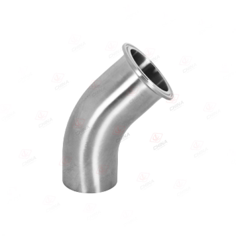 一端焊接一端快装45°弯头